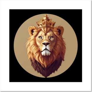 Regal Lion with Crown no.3 Posters and Art